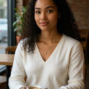 Espresso Bean Coffee Tiny Charm Necklace Gold Tone Coffee Lover Gift For Her